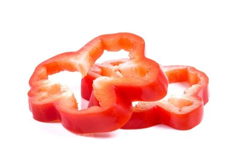 Premium Photo | Red pepper slices isolated