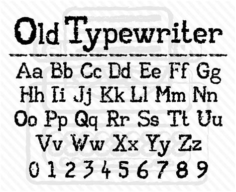 Typewriter Font Type Font American Typewriter Font Old Typewriter Font ...