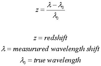 Formulas - Hubble's Law