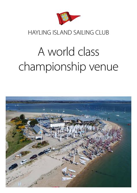 A World Class Championship Venue by Hayling Island Sailing Club - Issuu