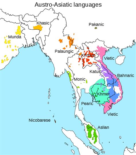 Map : Austroasiatic languages - Infographic.tv - Number one infographics & data Data ...