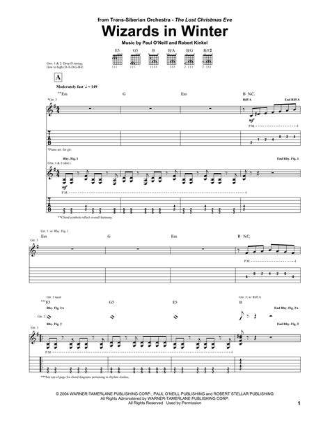 Wizards In Winter | Sheet Music Direct