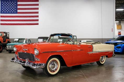 1955 Chevrolet Bel Air Convertible 125 Miles Gypsy Red/shoreline Beige 265ci V8 - Used Chevrolet ...