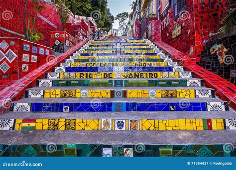 Escadaria Selaron, Rio De Janeiro, Brazil Editorial Photography - Image of color, downtown: 71584437