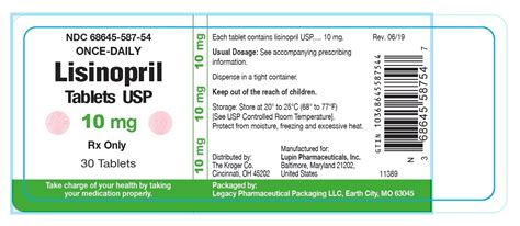 Lisinopril - FDA prescribing information, side effects and uses