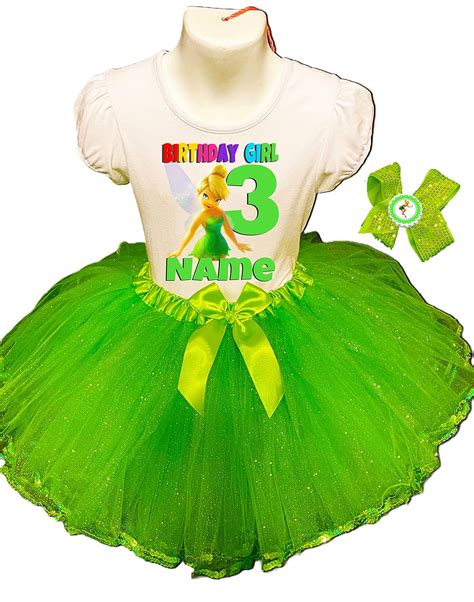 Tinkerbell Birthday Outfit Green Tinkerbell Birthday Shirt Tinkerbell Birthday Party Tinkerbell ...