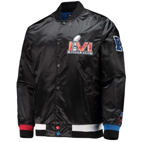 Starter Michael Strahan Super Bowl LVI Satin Varsity Jacket