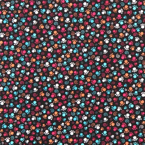 black cat paw print fabric by Quilting Treasures Fabric by Japanese ...