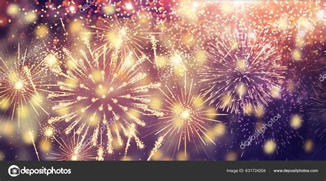 Fireworks Display Happy New Year Background – Stock Editorial Photo ...