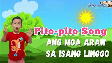 PITO-PITO SONG (ANG MGA ARAW SA ISANG LINGGO) WITH LYRICS AND ACTIONS - YouTube