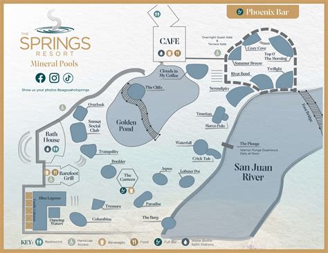 Hot Spring Pools Map | The Springs Resort | Pagosa Springs, CO