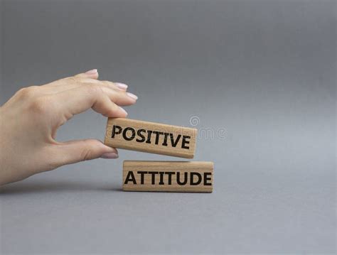 Positive Attitude Symbol. Concept Words Positive Attitude on Wooden ...