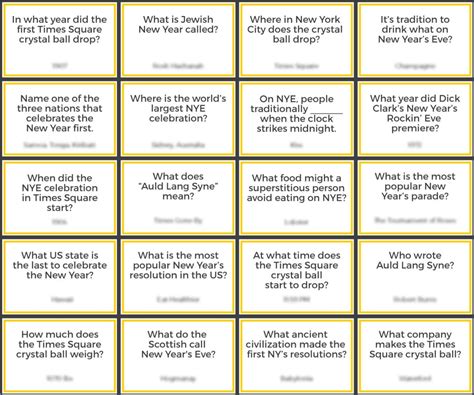 Free Printable New Years Eve Trivia - Printable Templates