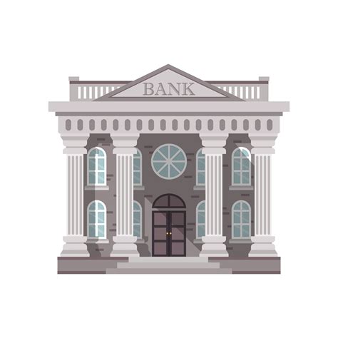 Bank Building on White 1214392 Vector Art at Vecteezy