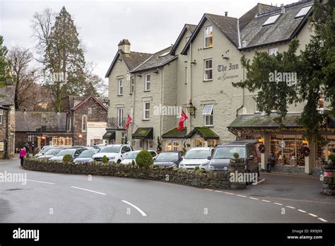 The Inn restaurant and hotel in Grasmere village centre,Lake District national park,Cumbria in ...