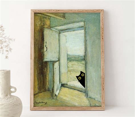 Matisse Black Cat Wall Art Poster, Fine Art Unique Cats Print, Funny Cat Print, Cat Poster Gift ...