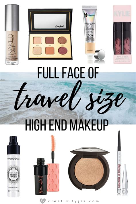 Full Face of Travel Size High End Makeup | Travel size products, High end makeup, Travel size makeup