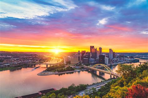 Pittsburgh Skyline Sunrise Photo | Etsy