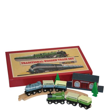 Traditional Wooden Train Set - Retro Board Game Toys | Zavvi