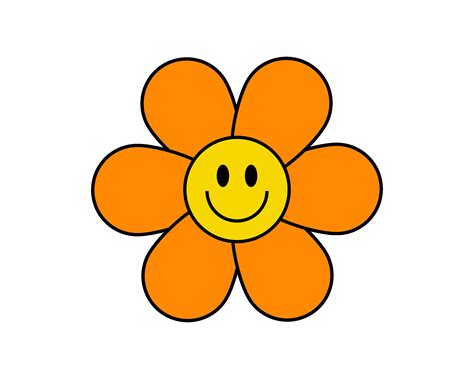 Flower Smiley Face / Retro Groovy Flowers Svg / Hippy Flowers Svg ...