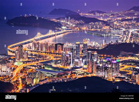 Busan, South Korea aerial view at night Stock Photo: 65911976 - Alamy