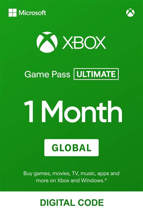 Buy Xbox Game Pass Ultimate 1 Month (Global) - Xbox Live - Digital Key