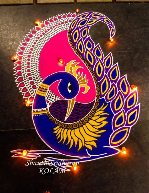 PEACOCK... - KOLAM.Shanthi Sridharan.