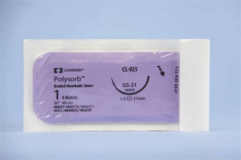 Covidien Suture, CL925, 1, Polysorb violet 36" GS-21 taper - eSutures