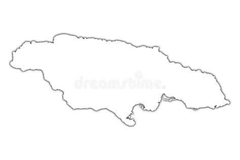 Jamaica outline map stock illustration. Illustration of boundaries - 4360482