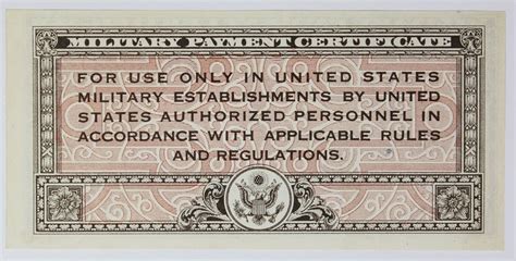 MILITARY PAYMENT CERTIFICATE - R Howard Collectibles