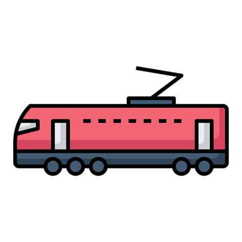 Electric train Generic Outline Color icon