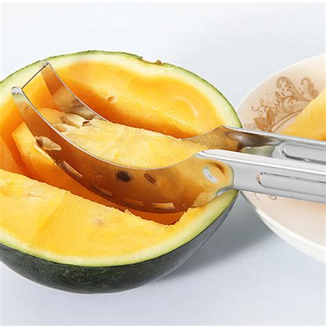 Stainless Steel Watermelon Melon Slicer Fruit Cutter Knife Fruit Divider Watermelon Cutting ...