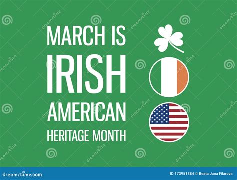 Irish-American Heritage Month Vector Stock Vector - Illustration of ...