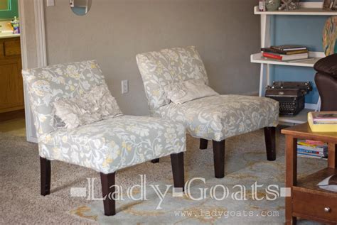 Lady Goats: DIY Slipper Chair Slipcover Without a Template