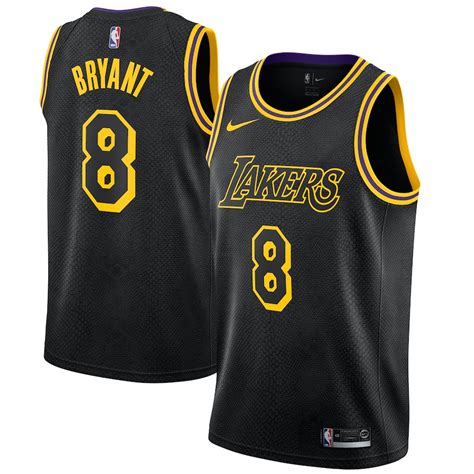 Nike 8 Kobe Bryant Los Angeles Lakers Black Swingman Jersey – City Edition