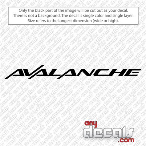 Car Decals - Car Stickers | Chevy Avalanche Car Decal | AnyDecals.com