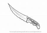 Huntsman Knife Sketch Coloring Page sketch template