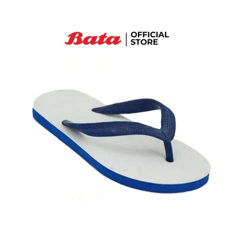 Bata SLIPPERS รองเท้าแตะ รองเท้าฟองน้ำ RUBBER THONGS แบบคีบ สีขาว รหัส 8779118 | Shopee Thailand