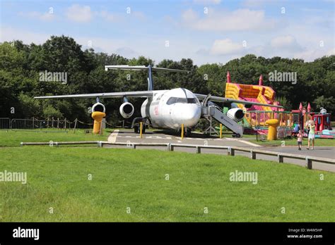 Manchester airport aviation viewing park Stock Photo - Alamy