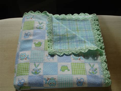 reversible receiving blankets with crochet edging | Crochet edging ...