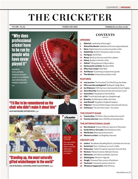 The Cricketer Magazine - February 2021 Subscriptions | Pocketmags