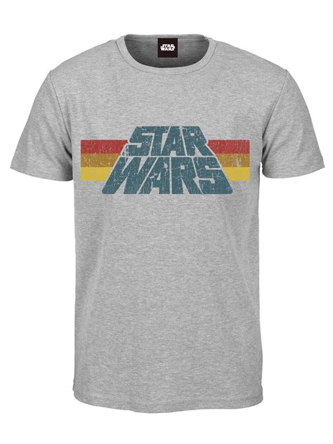 Star Wars Vintage 77 T-Shirt grey-melange in 2020 | Star wars outfits ...