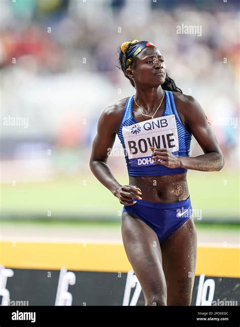 Tori Bowie in the long jump at the Doha 2019 World Athletics Championships Stock Photo - Alamy