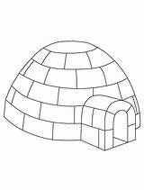 Igloo Coloring Pages sketch template