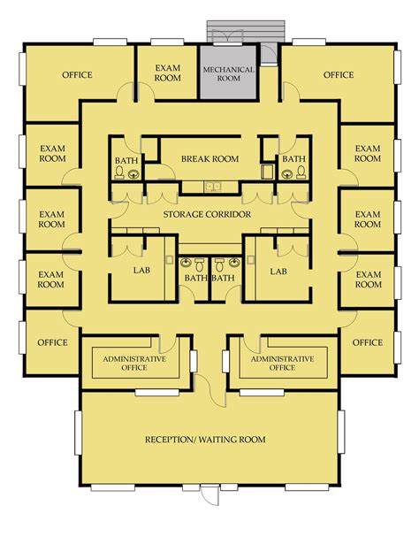 Office Building Floor Plan Design - floorplans.click