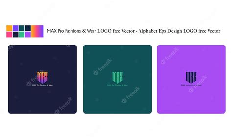 Premium Vector | Max pro fashions wear logo free vector alphabet eps design logo free vector