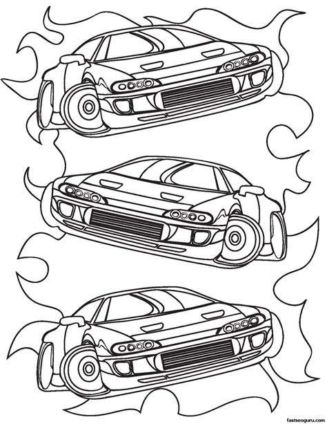 Free Coloring Pages Race Cars Race Car Coloring Page 4. - Printable Templates Free