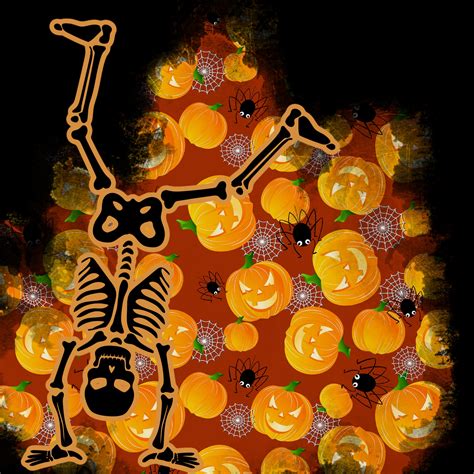 Halloween Skeleton Doing Handstand Free Stock Photo - Public Domain Pictures