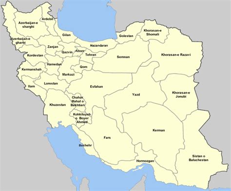 Iran Map Provinces - CROSSINGMYWIRES