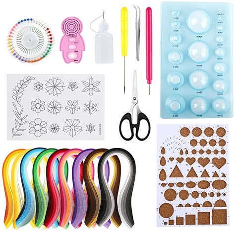 Beginner quilling kit 43 colors 900 strips (with paper quilling tools and consumables) All-in ...